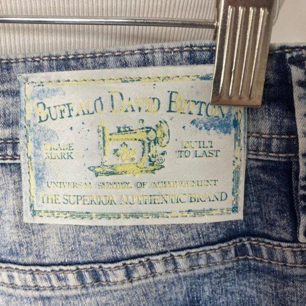 Buffalo By David Bitton Ash-X Men’s 30 X 32 Slim Stretch Light Wash Denim Jeans - Picture 5 of 15